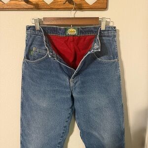 Cabelas Fleece Lined Jeans Men's 30x32 Blue Medium Wash Winter Denim Pants